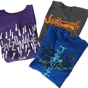 Jacksonville Jazz Fest Lot of 3 Cotton‎ Short Sleeve Unisex Size Medium
